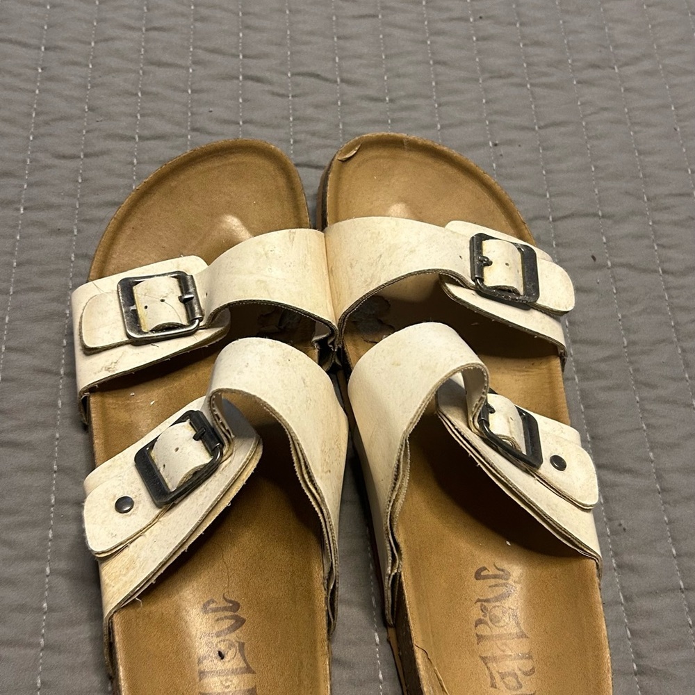 Target Women's Cream Sandals with Buckles
